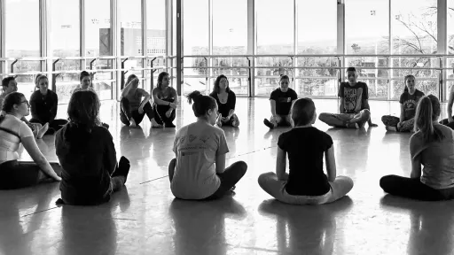 Analii teaches dance class